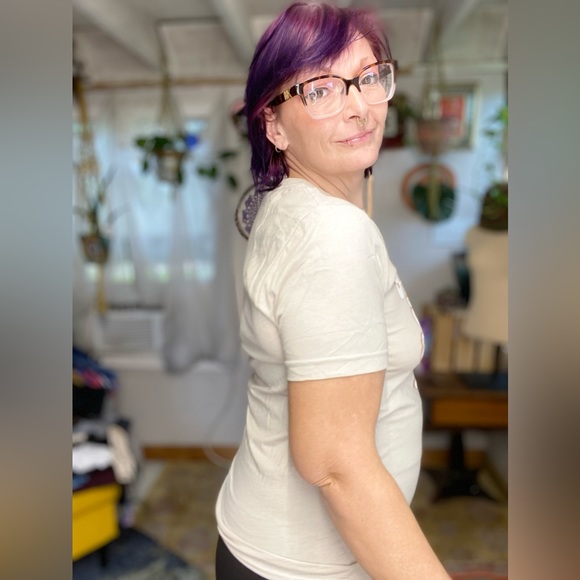 Pumpkin spice & everything nice cream lightweight casual tee shirt size small - Picture 4 of 14